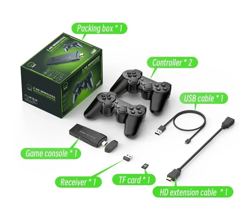 Game Stick - Lite: 4K with Dual Wireless Controllers
