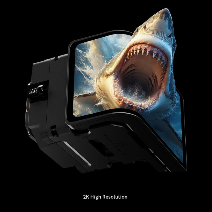 Thermalright Wonder Vision 360 Turbo ARGB Black AIO CPU Cooling,CPU Water Cooler System,6.67inch Curved Screen with 2400x1080 Resolution,for AM4/AM5,LGA1851/1700,7:3 Visual Scale Screen Ratio for 3D