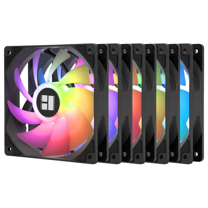 Thermalright TL-C12C-S X5 CPU Fan 120mm ARGB Case Cooler Fan, 4pin PWM Silent Computer with S-FDB Bearing Included, up to 1550RPM Cooling Fan（5 Quantities）