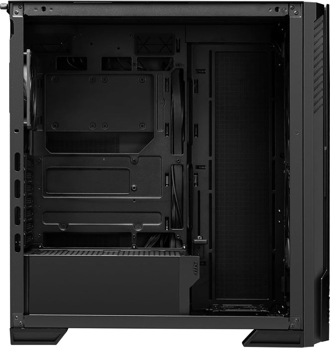 MSI MPG Velox 300R Airflow PZ - Mid-Tower Gaming PC Case - Tempered Glass Side Panel - 2 x 160 mm Dual Layer Blades Fans - Liquid Cooling Support up to 360mm Radiator - Mesh Panel for Airflow