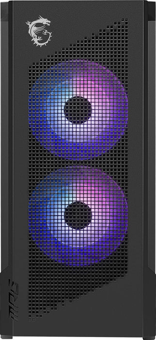 MSI MPG Velox 300R Airflow PZ - Mid-Tower Gaming PC Case - Tempered Glass Side Panel - 2 x 160 mm Dual Layer Blades Fans - Liquid Cooling Support up to 360mm Radiator - Mesh Panel for Airflow