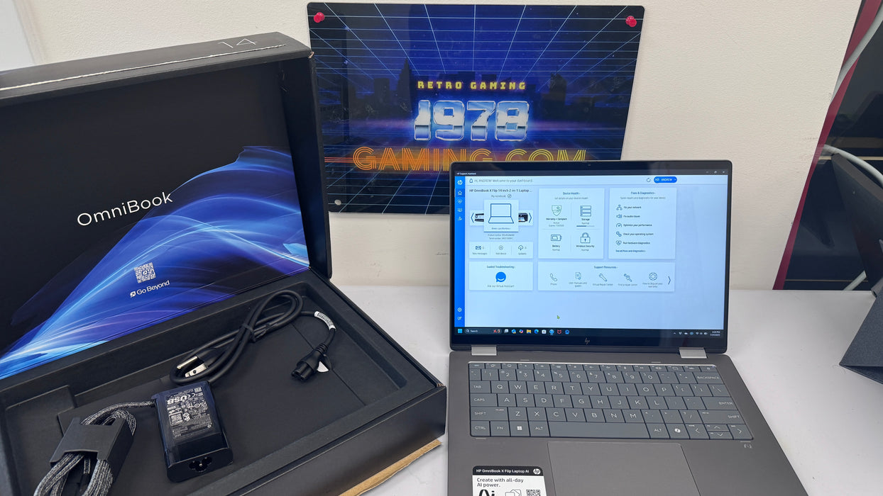 HP - OmniBook X Flip 2-in-1 - Copilot+ PC - 14" 2K Touch-Screen Laptop - AMD Ryzen AI 5 - 16GB Memory - 512GB SSD - Meteor Silver