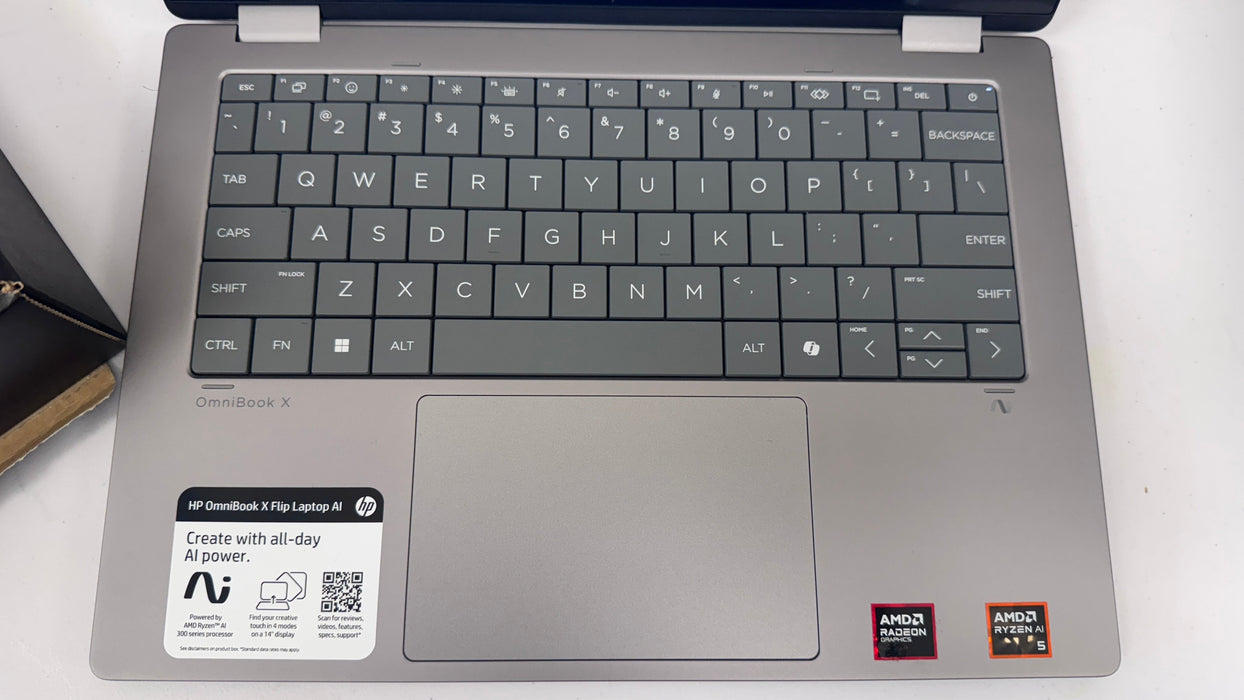 HP - OmniBook X Flip 2-in-1 - Copilot+ PC - 14" 2K Touch-Screen Laptop - AMD Ryzen AI 5 - 16GB Memory - 512GB SSD - Meteor Silver