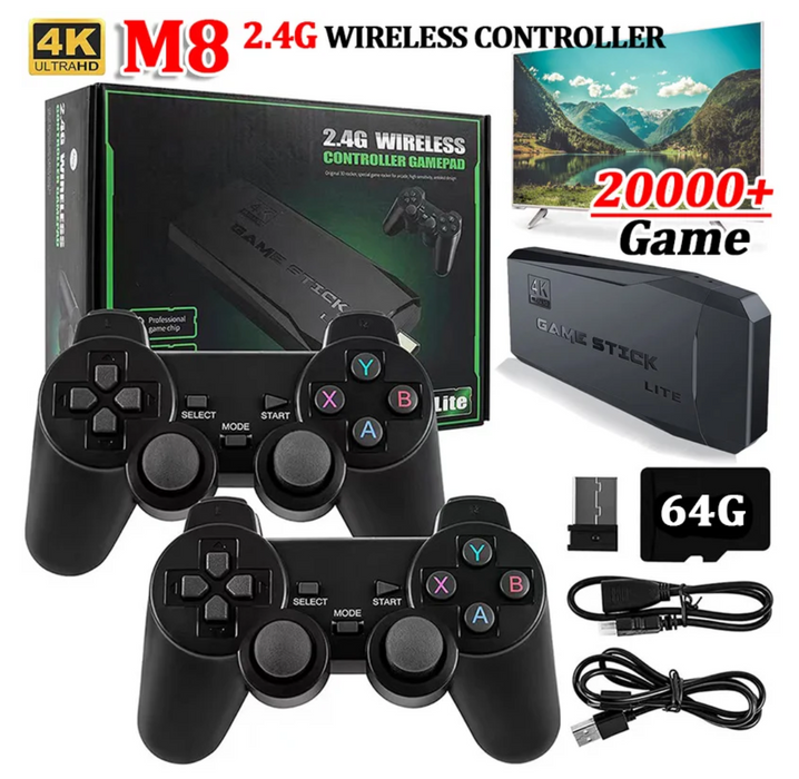 Game Stick - Lite: 4K with Dual Wireless Controllers