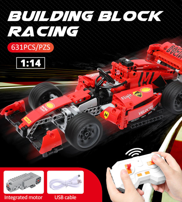 New MOC Formula Technical RC Racing Car Building Blocks City Remote Control Drift Vehicle Bricks Toys For Children Boys
